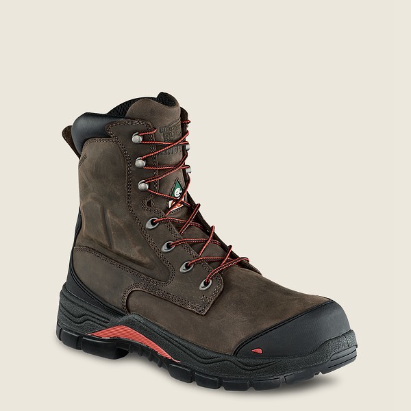 Red Wing Safety Boots Mens Dark Grey - King Toe® Adc - 8-inch Insulated Waterproof Csa Toe - 1865092